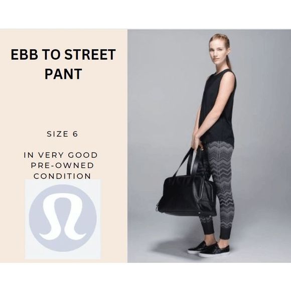 Lululemon Ebb To Street Pant Size 6 VGUC - Picture 1 of 12
